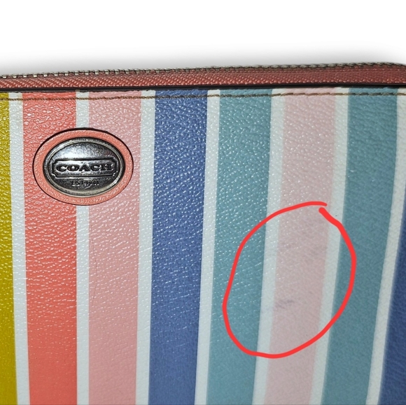 Coach Multicolor Striped Wallet - Picture 6 of 8